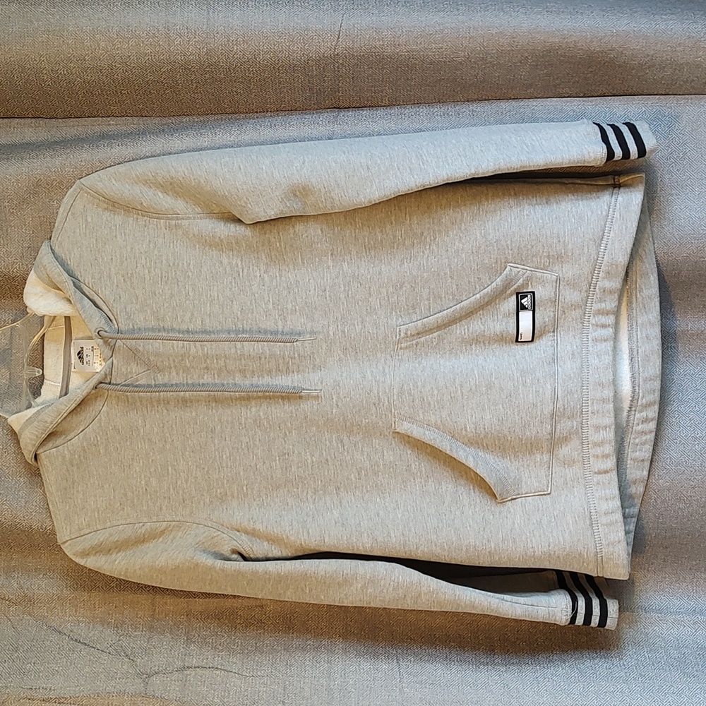 Adidas Hoodie Gray Unisex Sz Small EUC